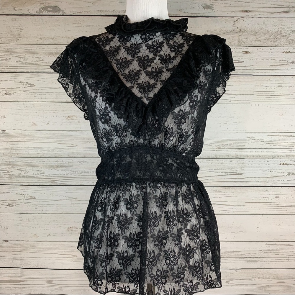 🖤NEW🖤 Free People Black Lace Top